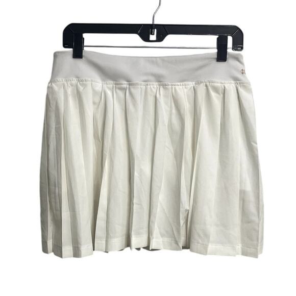 NWT Adidas Women's White Tenniscore Skort Skirt Pleated Size M Athleisure Preppy - Picture 1 of 4